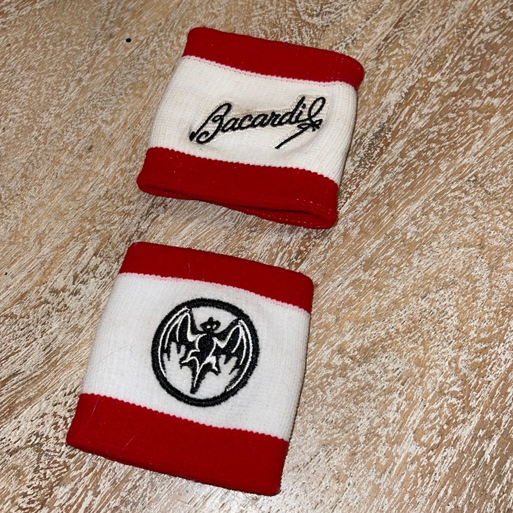 BACARDI WRIST/SWEAT BANDS! SET OF 2.